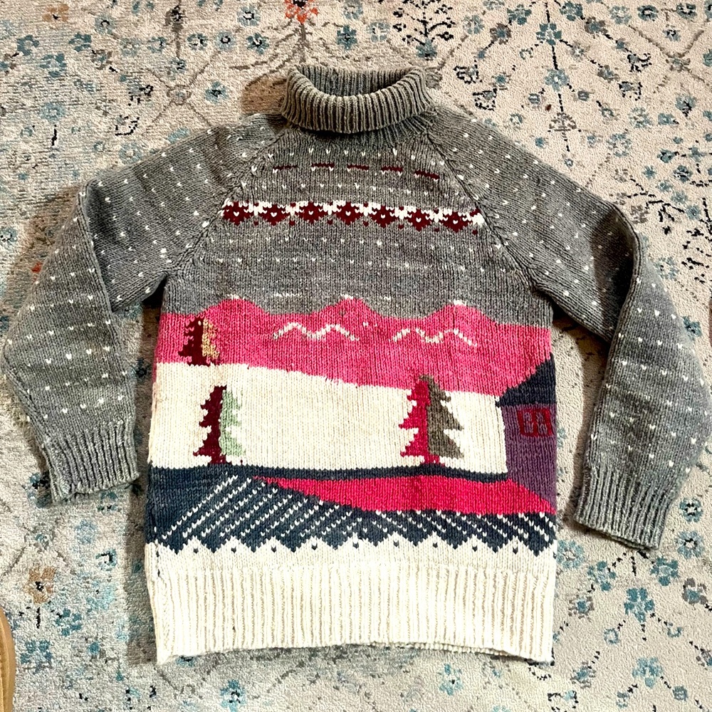 Vintage Wool Knit landscape sweater
